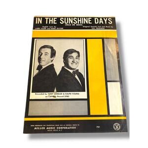 1967 In the Sunshine Days Sheet Music Hilo de Seda Kusik Snyder